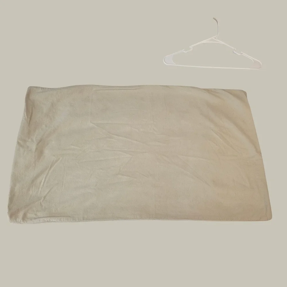 Garnet Hill Flannel Pillowcase King Size Beige 100% Cotton Germany
